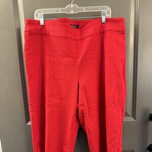 Red Crop Pant with Gold Buttons at ankle - Size 18